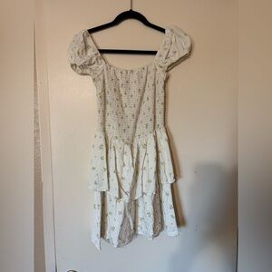 H&M Divided Tiered Skirt Smocked Dress